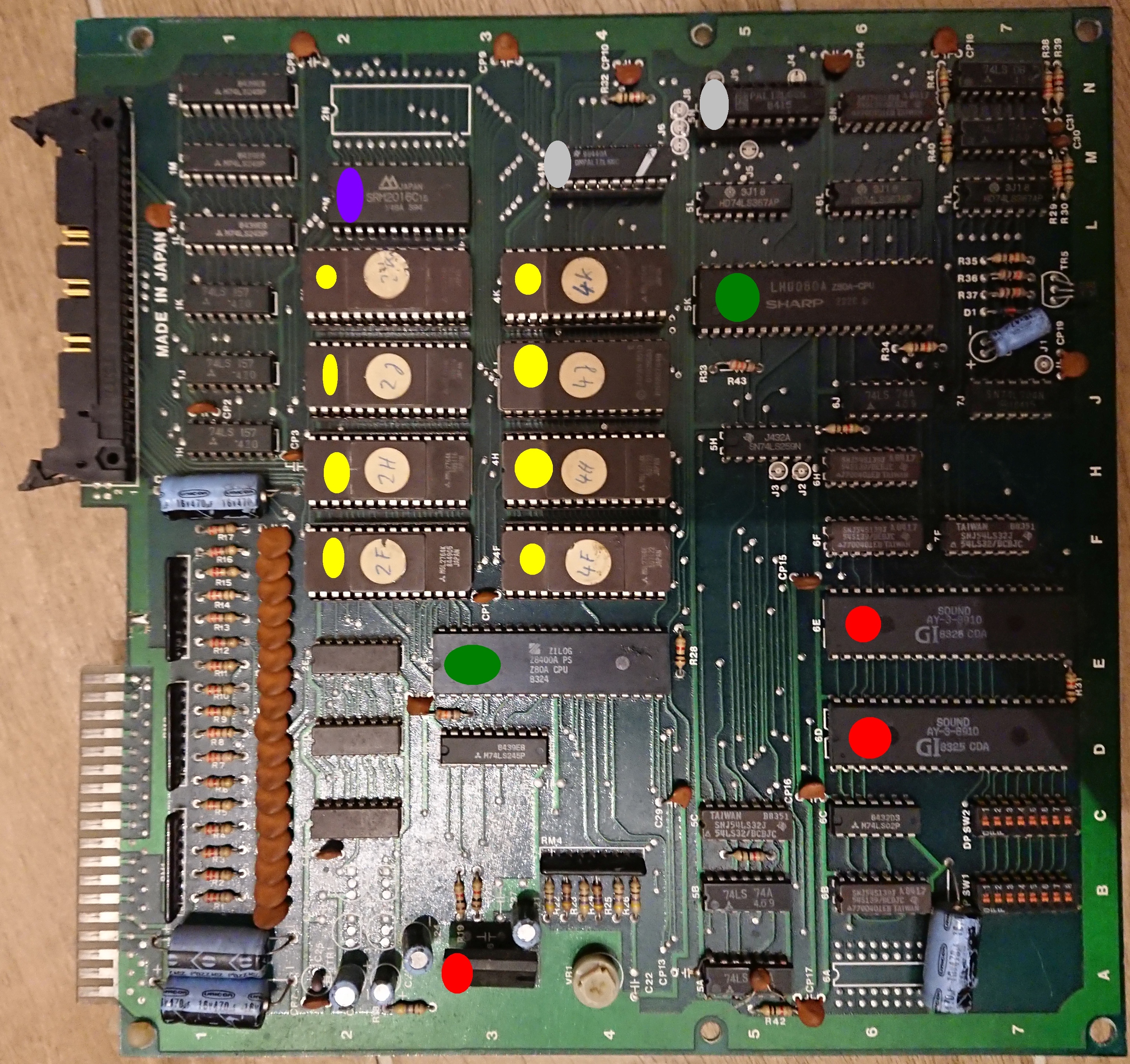 top PCB component side marks