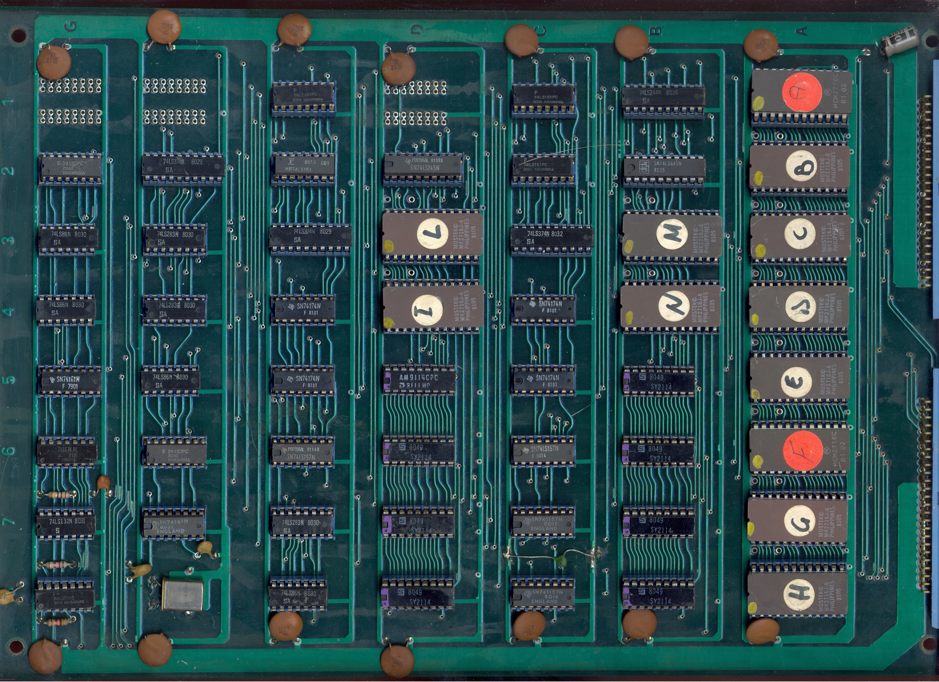 ROMs PCB component side 2