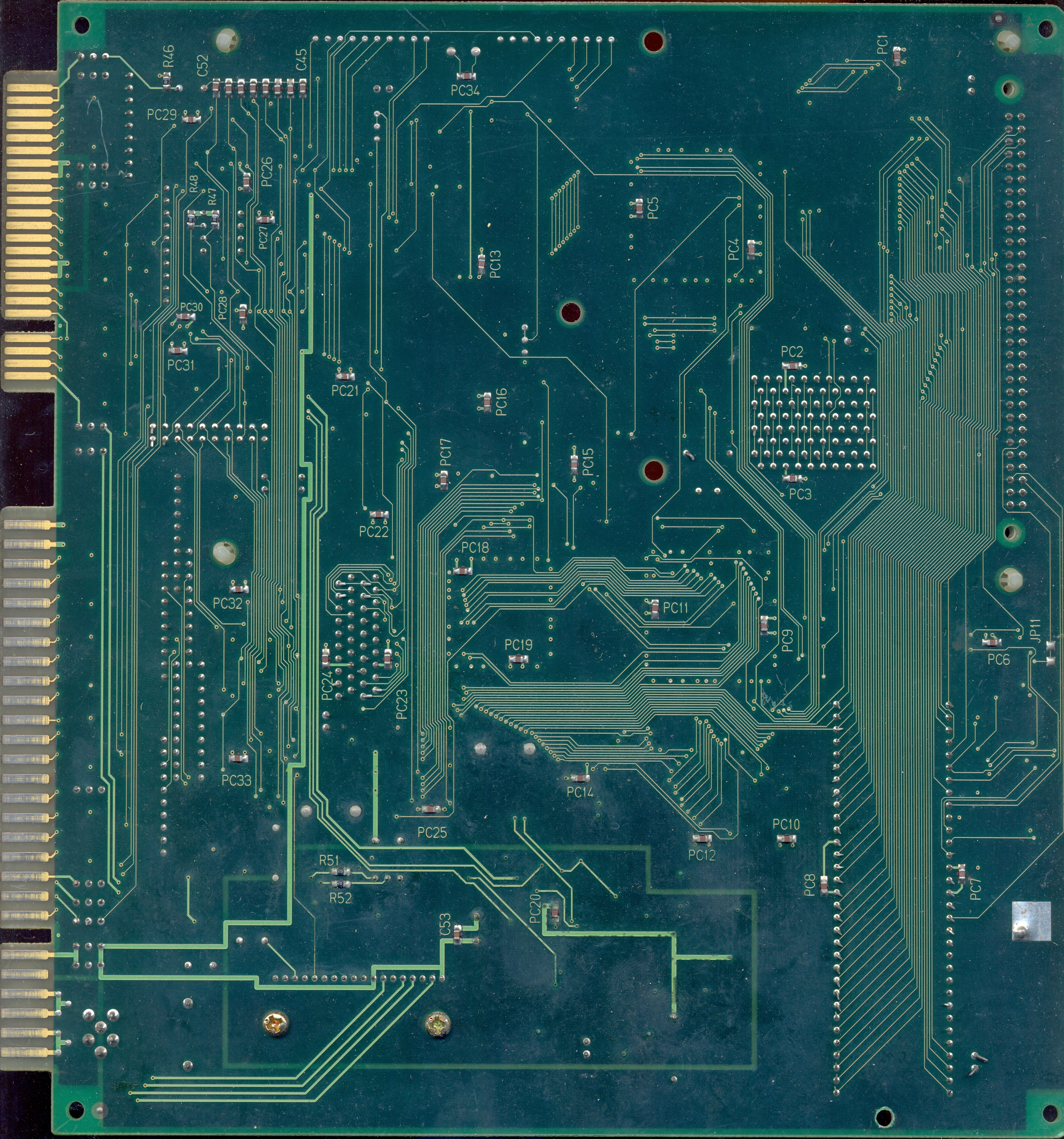 main PCB solder side