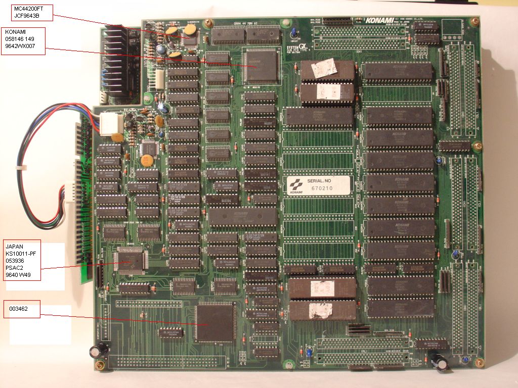 game PCB component side detail