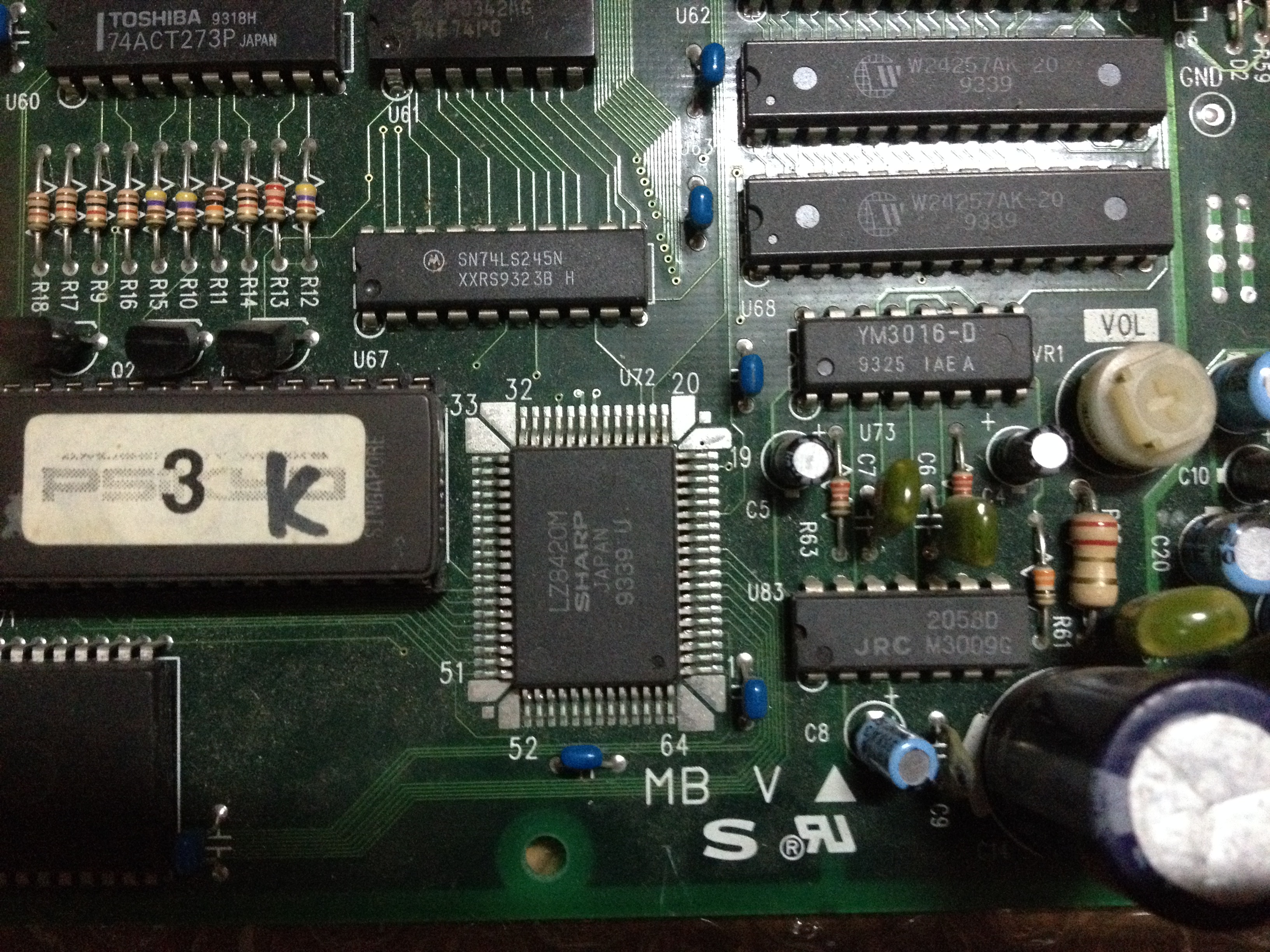 PCB component side detail