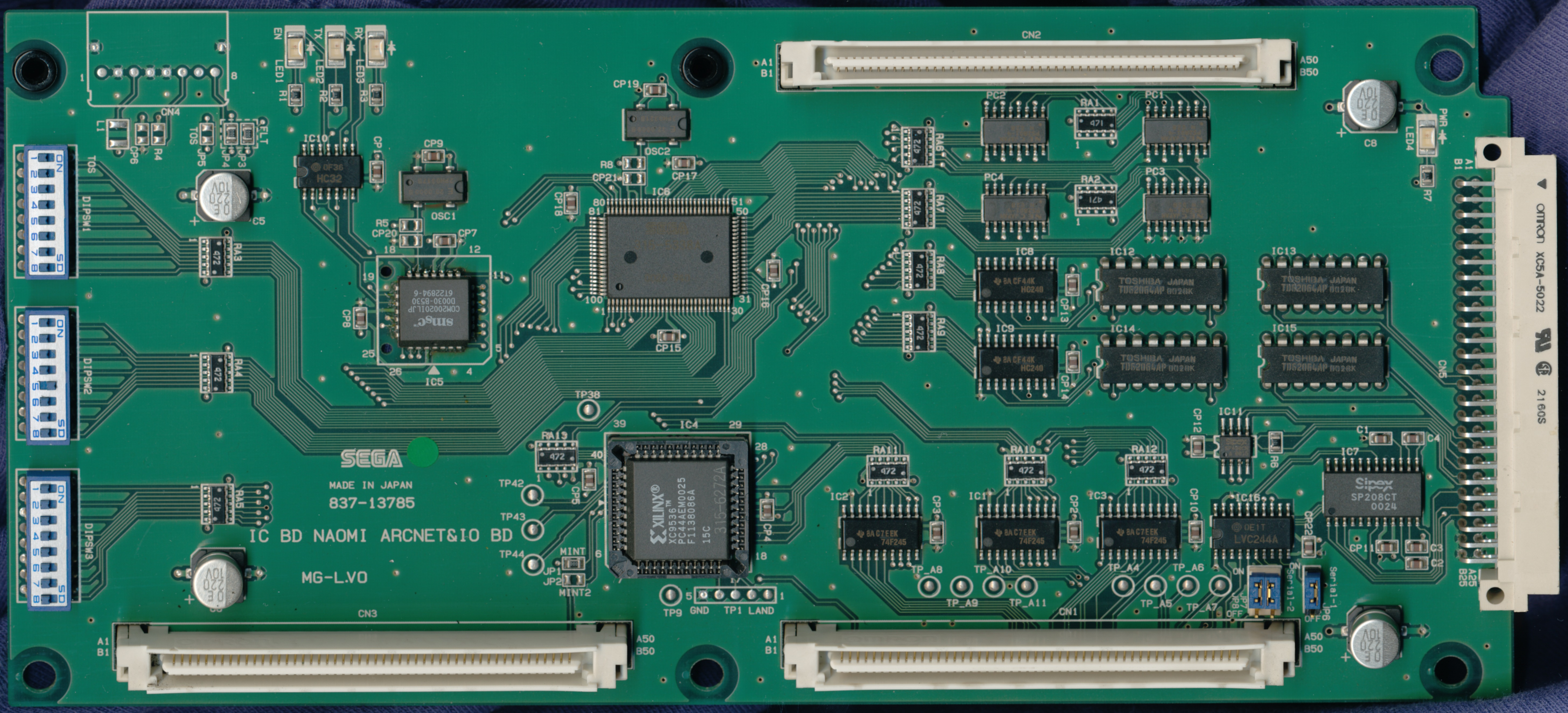 middle PCB component side